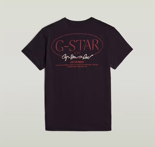 G-STAR CIRCLE BACK GRAPHIC T-SHIRT - BLACK