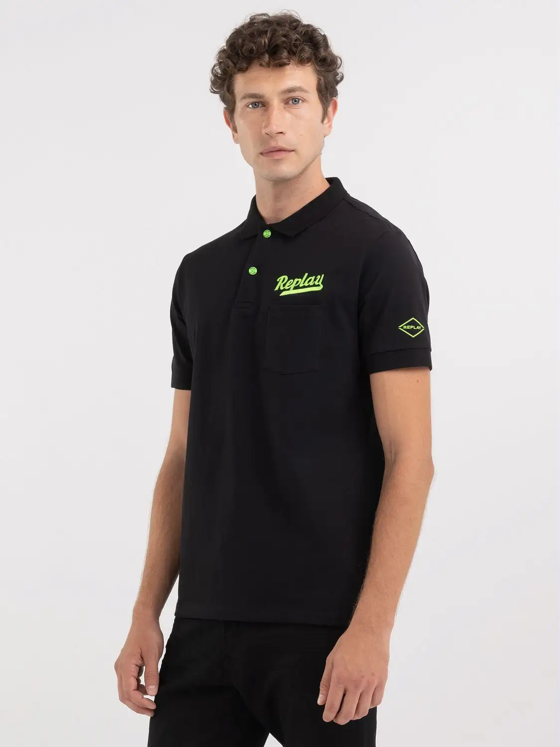 REPLAY POLO SHIRT - POCKET EMBROIDERY