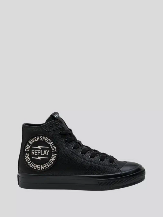 REPLAY SNAP BIKER MID - BLACK