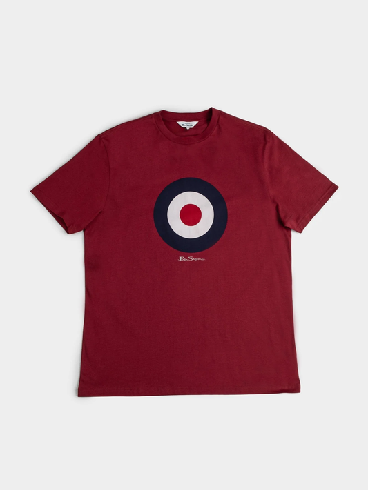 BEN SHERMAN TARGET TEE - BERRY