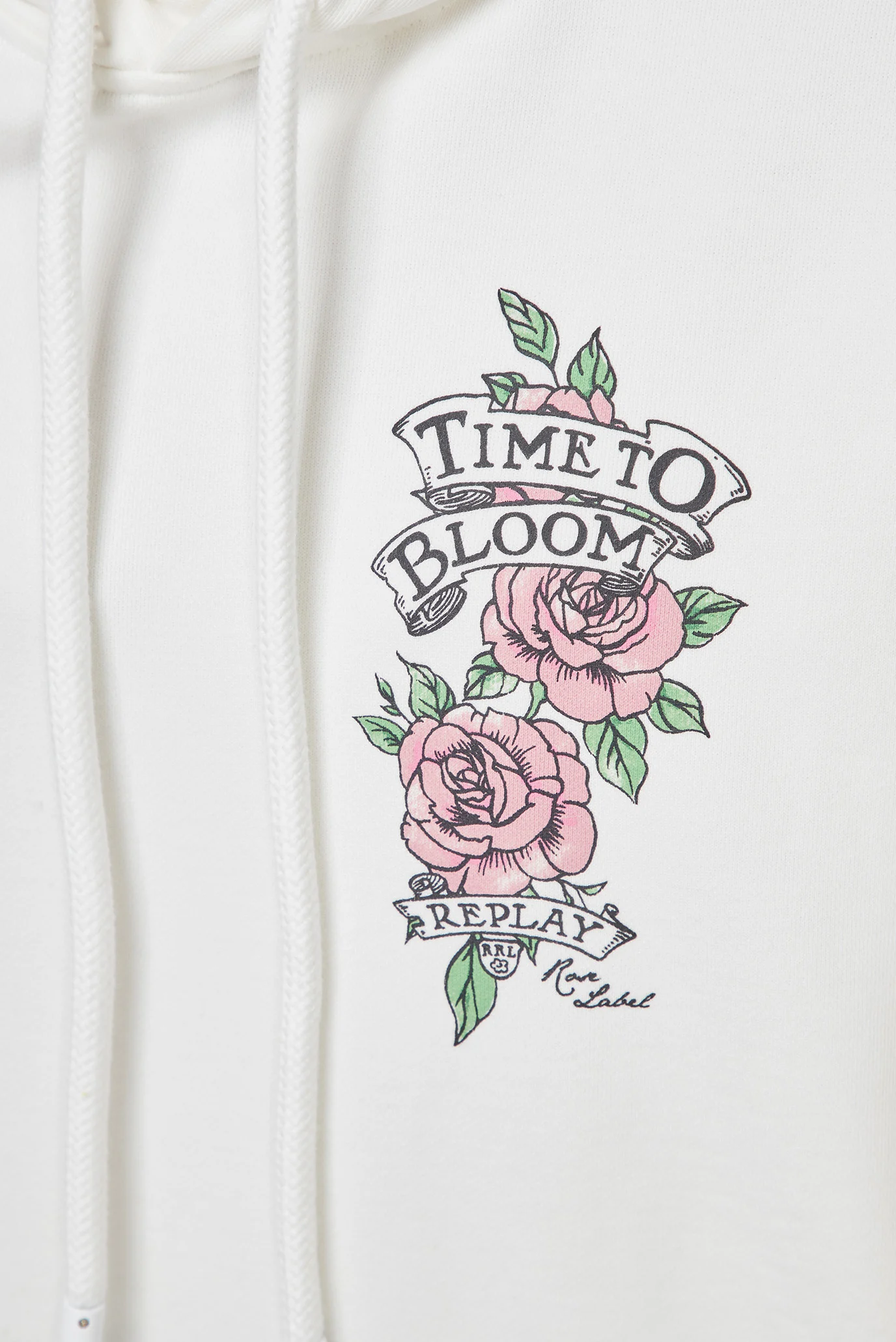 REPLAY TIME TO BLOOM SWEATSHIRT - WHITE